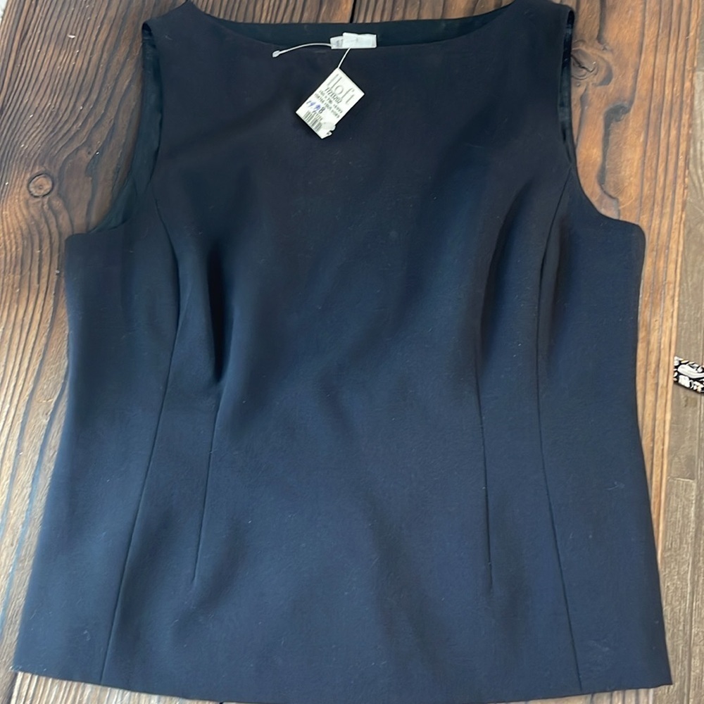 NWT Ann Taylor black stretch fitted trouser top